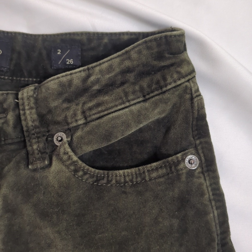Lucky Brand Brooke Legging Jean, Color Forest Green Velvet Size 2 - Picture 10 of 16